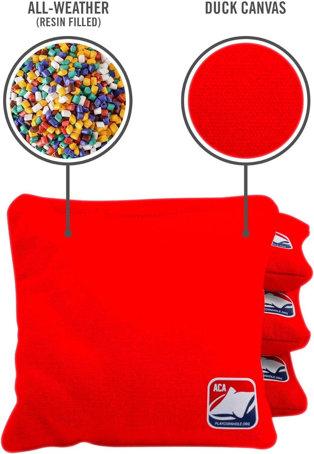 Cornhole Bags - Weather Resin, 4x6""