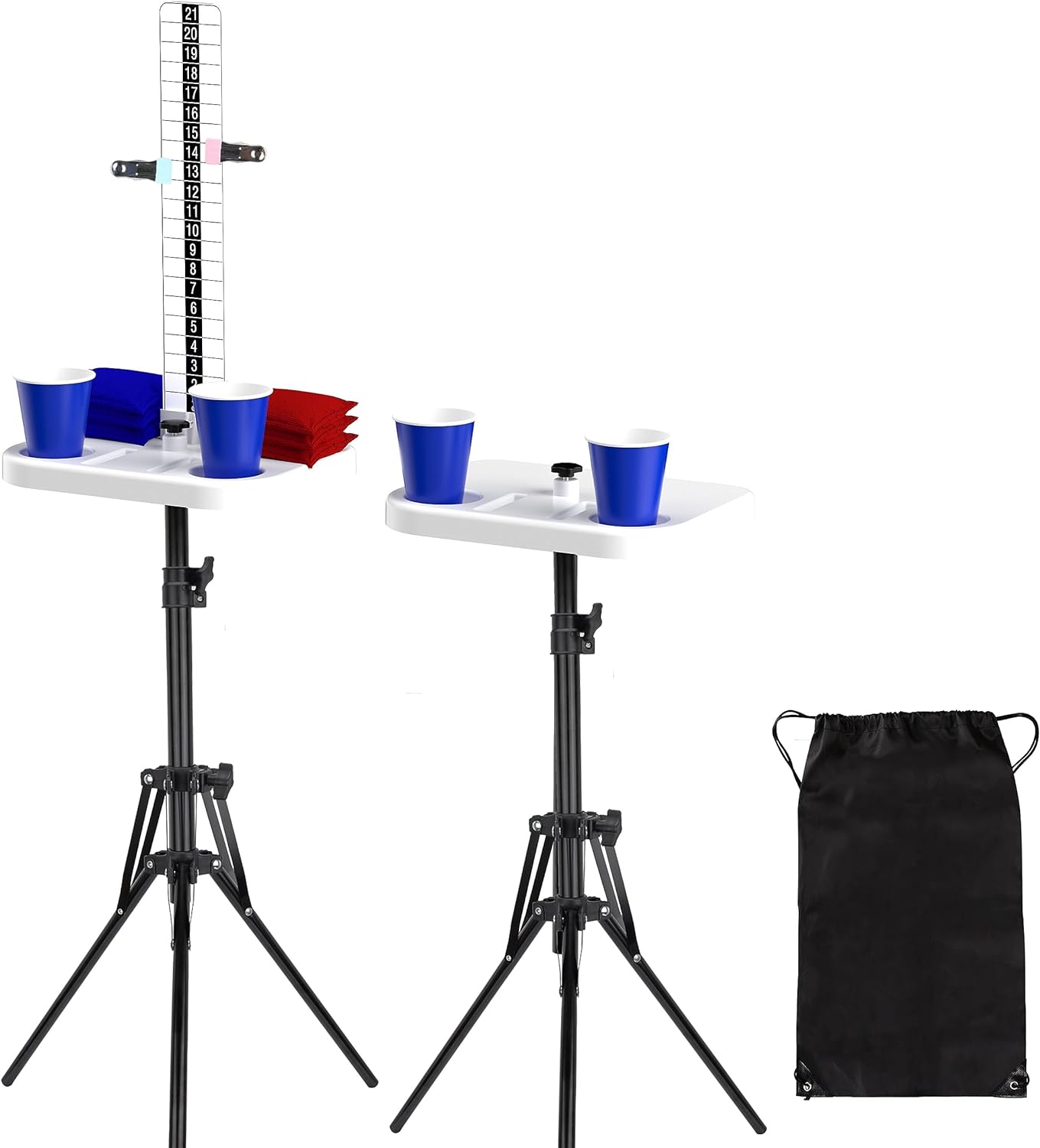 Cornhole Scoreboard 2 Sets Score Keeper with Drink Holder