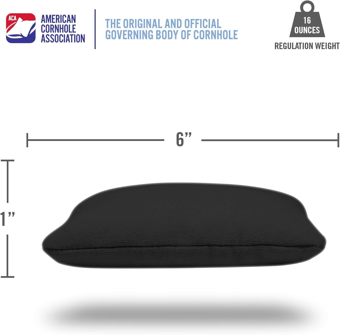 Cornhole Bags ACA Official Bags - Weather Resin, 4x6"